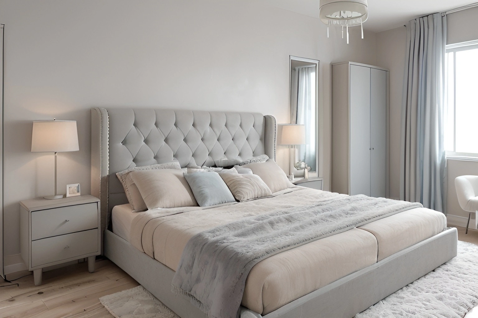 Mieszkanie subtelna elegancja Sypialnia